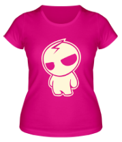 Женская футболка Человечек (свет) фото