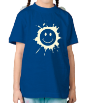 Детская футболка Смайл размазня (свет) фото
