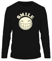 Мужская футболка длинный рукав SMILE (свет) фото
