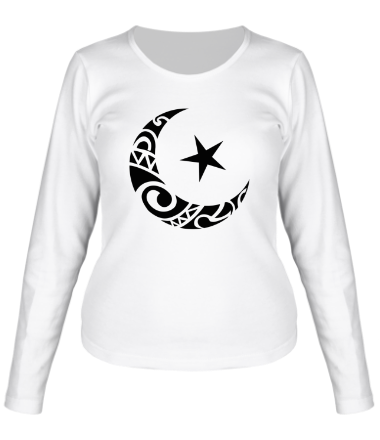 Женская футболка длинный рукав Исламский символ