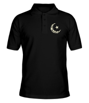 Мужская футболка поло Исламский символ (свет) фото
