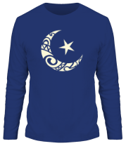 Мужская футболка длинный рукав Исламский символ (свет) фото