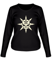 Женская футболка длинный рукав Звезда смерти (свет) фото