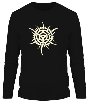 Мужская футболка длинный рукав Узор шипованная звезда (свет)