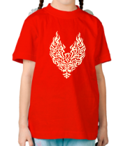 Детская футболка Огненный феникс (свет) фото