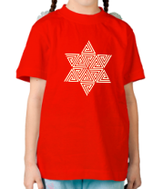 Детская футболка Меркаба цветок жизни (свет)