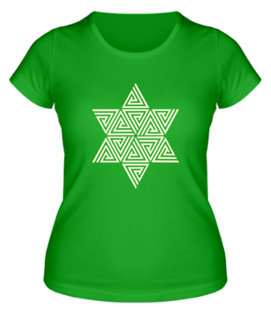 Женская футболка Меркаба цветок жизни (свет)