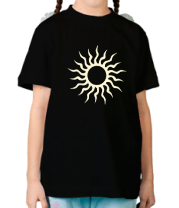 Детская футболка Солнце узор (свет) фото