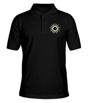Мужская футболка поло Солнце узор (свет) фото