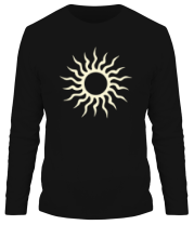 Мужская футболка длинный рукав Солнце узор (свет) фото