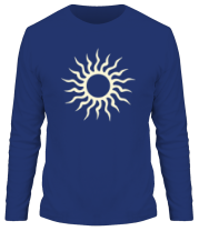 Мужская футболка длинный рукав Солнце узор (свет) фото