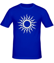 Мужская футболка Солнце узор (свет) фото