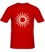 Мужская футболка Солнце узор (свет) фото