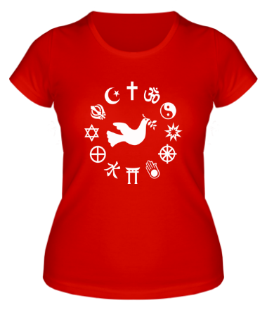 Женская футболка Дружба религий