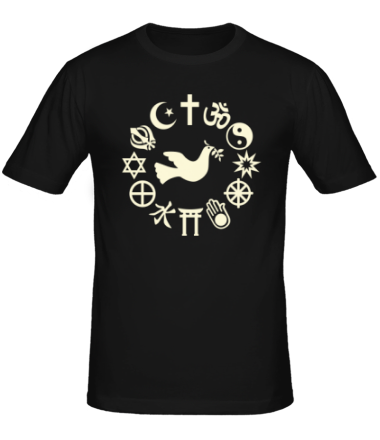 Мужская футболка Дружба религий (свет)
