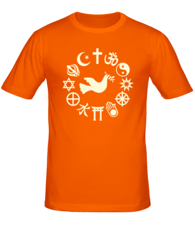 Мужская футболка Дружба религий (свет)