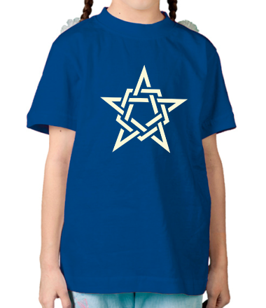 Детская футболка Звезда в стиле кельтских узоров (свет)