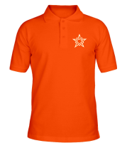 Мужская футболка поло Звезда в стиле кельтских узоров (свет)