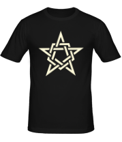 Мужская футболка Звезда в стиле кельтских узоров (свет) фото