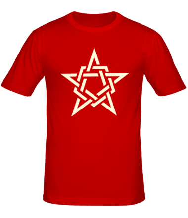 Мужская футболка Звезда в стиле кельтских узоров (свет)