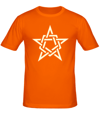 Мужская футболка Звезда в стиле кельтских узоров (свет)