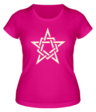 Женская футболка Звезда в стиле кельтских узоров (свет)