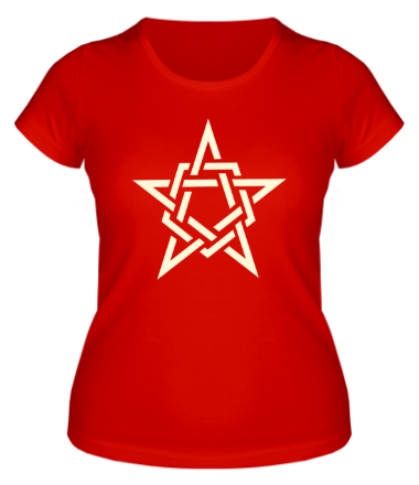 Женская футболка Звезда в стиле кельтских узоров (свет)