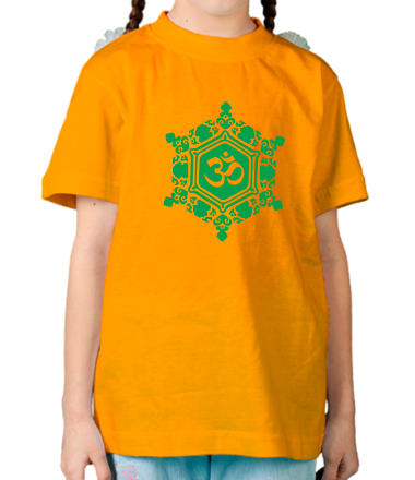 Детская футболка Ом символ в узорах