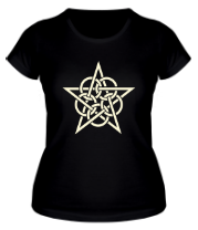 Женская футболка Тату звезда с кругами (свет) фото