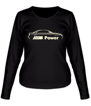 Женская футболка длинный рукав M power (свет)
