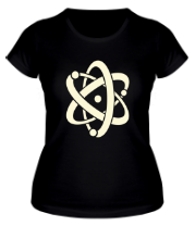 Женская футболка Атом (свет) фото