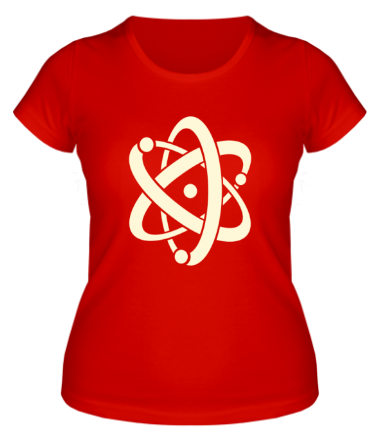 Женская футболка Атом (свет)