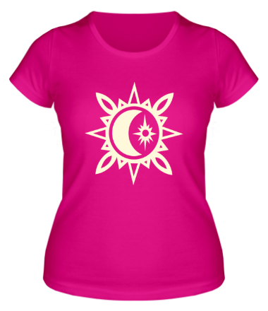 Женская футболка Исламский символ в узорах (свет)