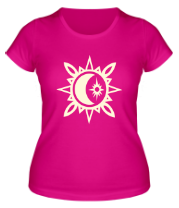 Женская футболка Исламский символ в узорах (свет) фото