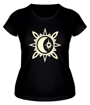 Женская футболка Исламский символ в узорах (свет)