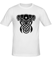 Мужская футболка Три черепушки с кельтскими узорами фото