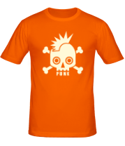 Мужская футболка Череп панк (свет) фото