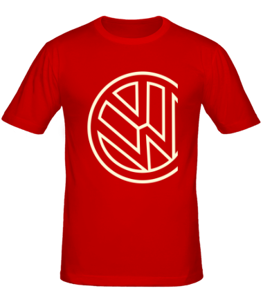 Мужская футболка Вольксваген значок (свет)
