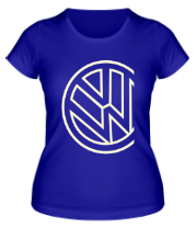 Женская футболка Вольксваген значок (свет) фото