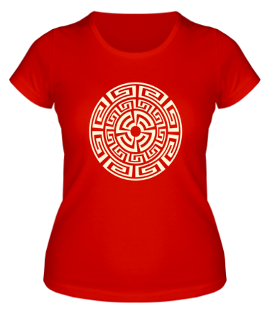 Женская футболка Узор круговорот (свет)