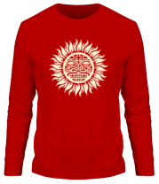 Мужская футболка длинный рукав Солнце древний символ (свет)