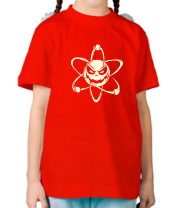 Детская футболка Злой атом (свет) фото