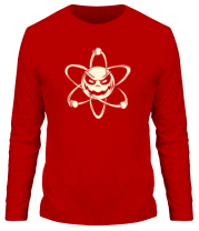 Мужская футболка длинный рукав Злой атом (свет) фото
