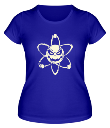 Женская футболка Злой атом (свет)