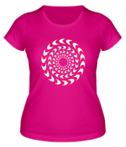 Женская футболка Вращение иллюзия (свет) фото