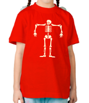 Детская футболка Скелет марионетка (свет) фото
