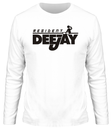 Мужская футболка длинный рукав Resident Deejay