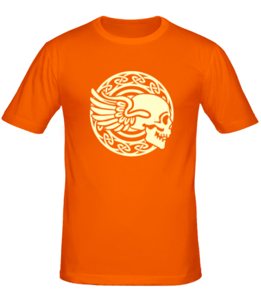 Мужская футболка Череп с крылышками (свет)