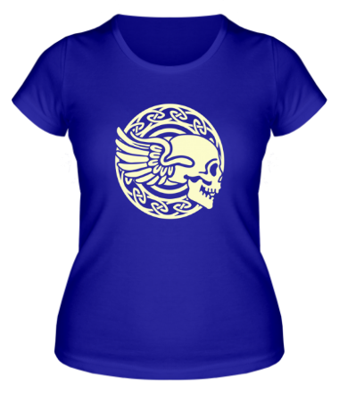 Женская футболка Череп с крылышками (свет)
