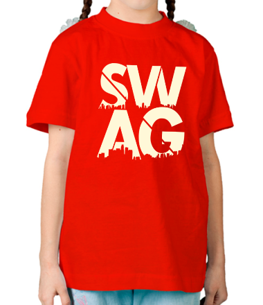 Детская футболка SWAG (свет)